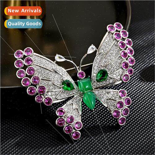 Europe xury Elegant Delicate Colorful Spirual Butterfly Broo