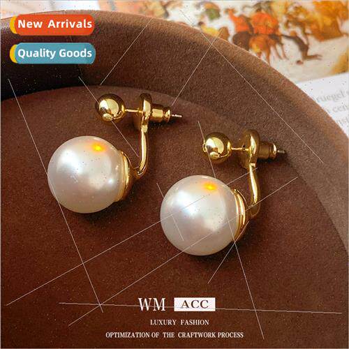 925 silver needle pearl earrings beads earrings galvanized f