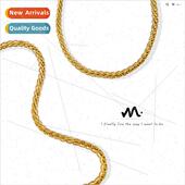 chain hop new hip women men keel material copper ins Europe