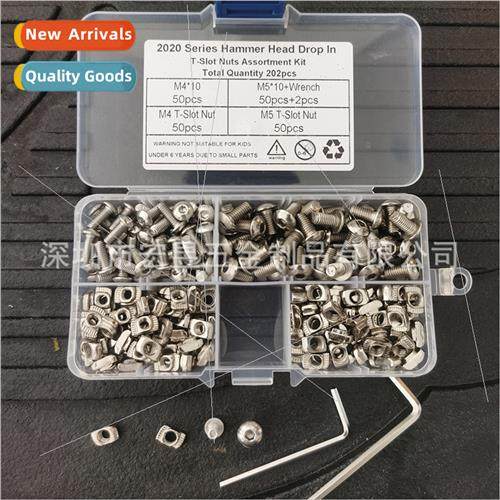 202pcs EU T-Nut Block Aluminum Profile Nuts M4- wh Screw Wre