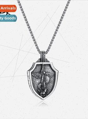 Europe new nd retro battle angel warrior tanium steel pendan