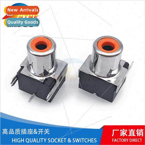 DVD TV AV interface 1-hole RCA socket wh core Video terminal