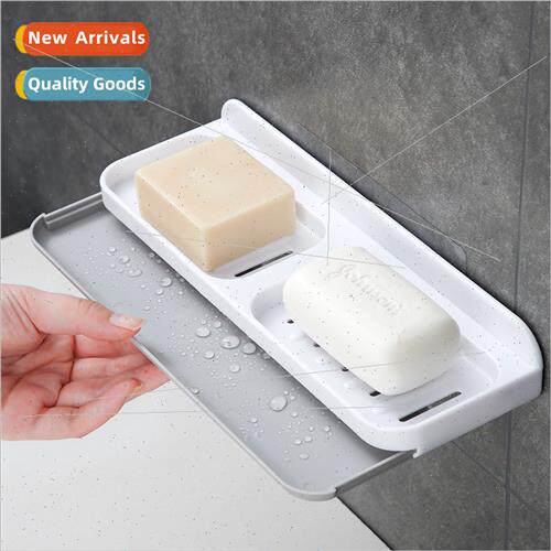 Household draining soap box wall-mounted hole-free soap hold