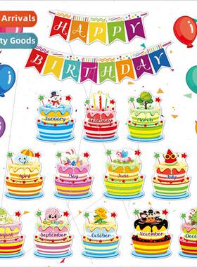 Happy Birthday wall stickers适用children home background wal