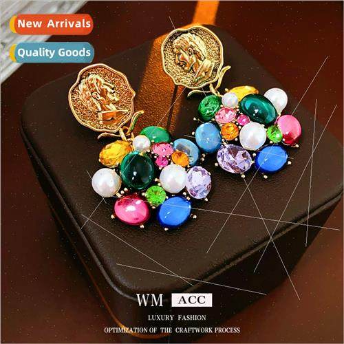 lver Needle Portra Pearl Earrings Europe Jewelry Worker