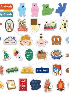 Cute bear waterproremovable Korea insdiy -marking computer s