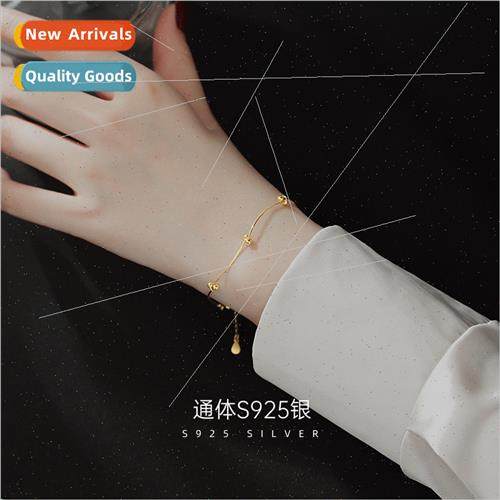 S925 silver round beads segmented splicing bracelet female s