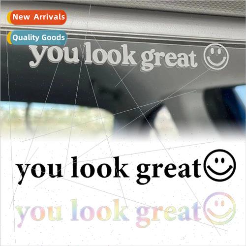 you look great car sticker glass sticker mirror English stic