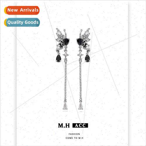 Ink butterfly long earrings female alloy hundred wh earrings