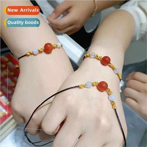 Acacia beans natural red agate bracelet beads couple lanyard