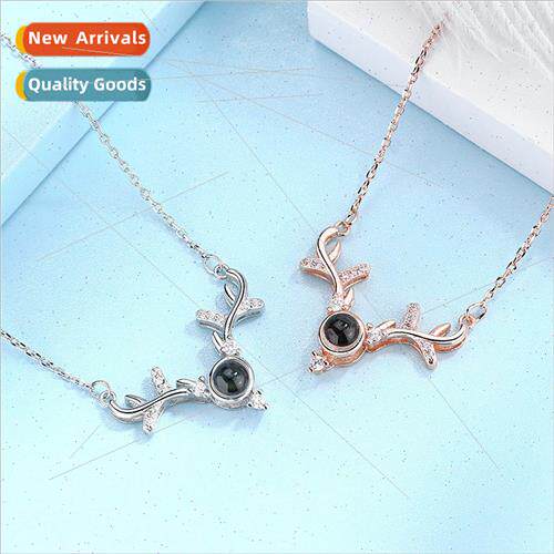 A deer has you projection necklace female tide simple niche