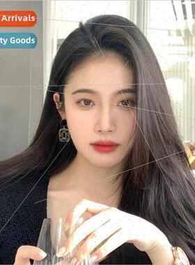 925 silver earrings niche black earrings female new tide geo