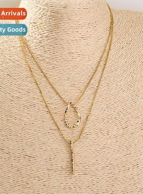 Fashion mple Double Layers Stacking Hundred Irregular Pendan