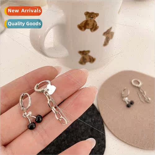Love cherry tassel earrings female asymmetrical earrings nic
