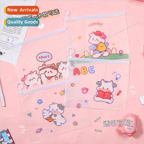 File Bags Cartoon Calf Transparent Organizer Bags Students C