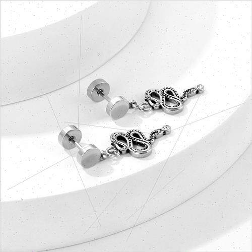 Korea stainless steel nail jewelry niche nd snake buckle ear