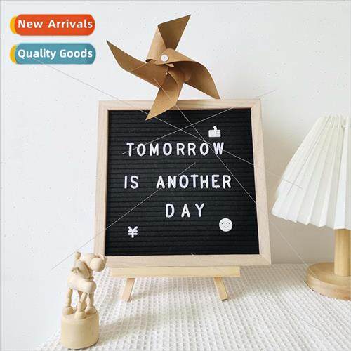 ins wooden felt message board strip colorful letters memo bo