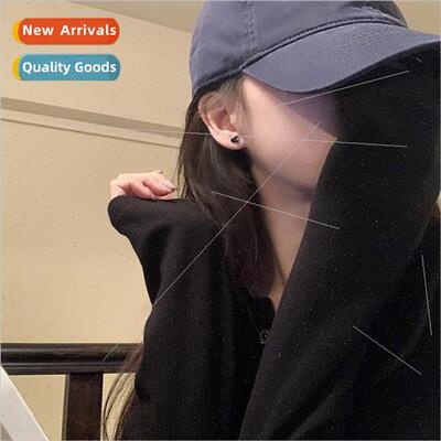 2022 new sweet cool black love set Korea zirconia love tasse