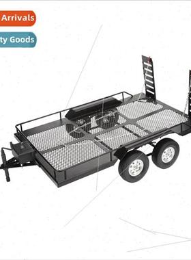 TRX4 KM2 D90 scx10 1/10 tandem axle metal trailer flatbed tr