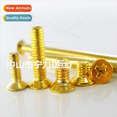 Electroplating electrophoresis gold flat head Phillips screw