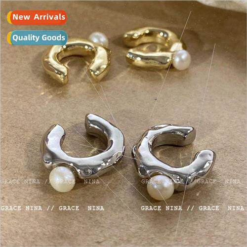 Koreains pearl ear clip female whout ear hole ear bone clip