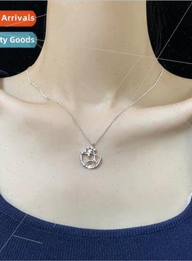 Zirconia Plum Blossom Deer Collarbone Chain Delicate Elk Pen