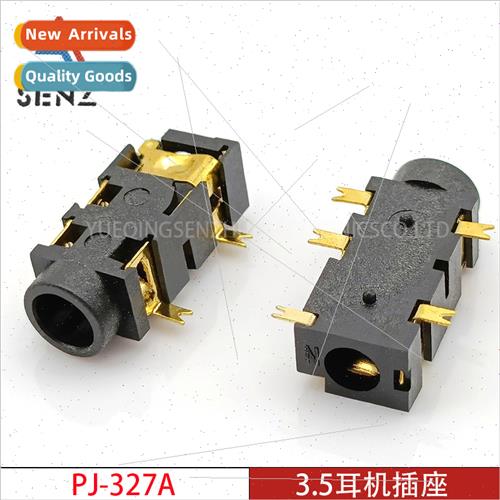 3.5mm headphone socket PJ-327A Gold-plated five-pronged chip图片