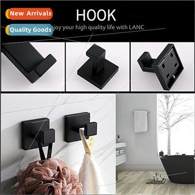 Stainless Steel Bathroom Towel Rack Clothes Hook 4 pcs Set N