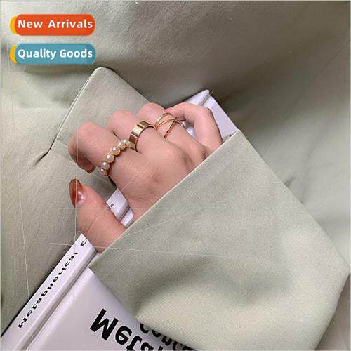 Korearing set 2022 minimalist cold wind fourpcs set niche hu