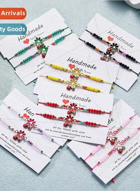 Europe new colorful ltle daisy ladybug beaded rope knot brac