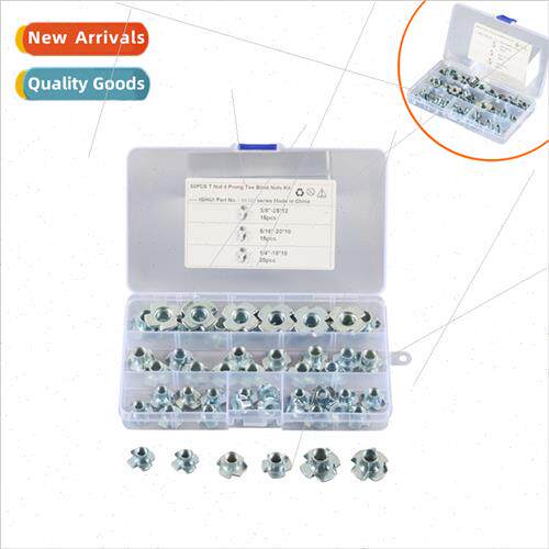 Anti-slip barbed four-pronged nails four-jawed screws four-p
