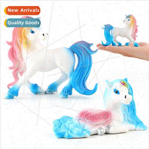 Unicorn rainbow horse transparent colorful pony toy doll hmo