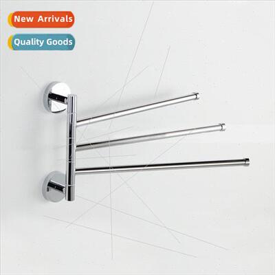 Stainless steel 360 degree rotating movable towel bar bath t