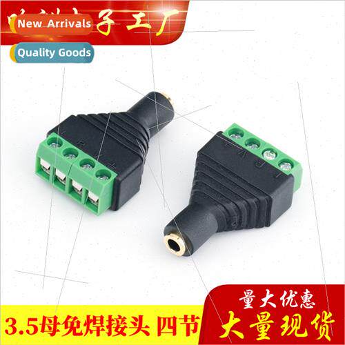 Solderless 3.5MM gold-plated dual-channel audio headphone fe