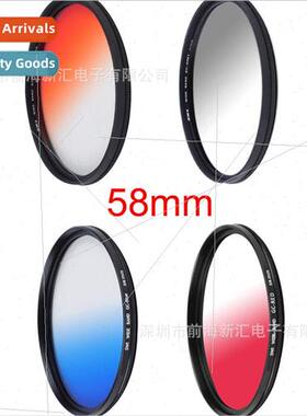 DSLR 37-86mm k filter set Gradient red/orange/blue/gray+soft