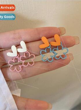 Colorful flower earrings collision 2022 spring summer new ea