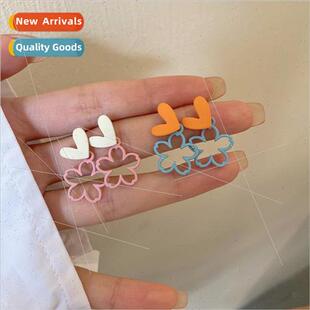 Colorful flower earrings collision 2022 spring summer new ea
