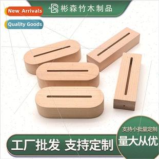 light solid led lamp Wooden wood base night beech