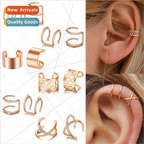 New 12pcs set ear clips no ear hole ear bone clip ear buckle
