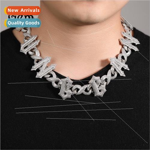 Hip Hop Full Diamond Infiny Symbol Burr Letter Necklace Men