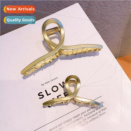Metal Grab Clip Korea Large Geometric Cross Hair Grab Ladies