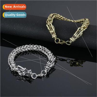 retro men bracelets niche tanium steel hjewelry bracelet men