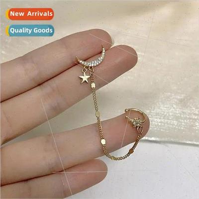 Diamond crescent onepcs ear clip Korea simple ear bone clip