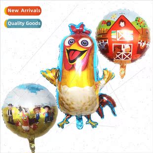Cartoon Chicken Aluminum Film Balloon 18 inch Chicken Balloo