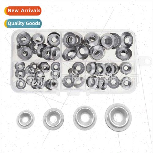 120pcs Boxed 304 Concave Fish Eye Washers Tapered Elastic Ho