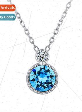 s925 silver necklace female simple collarbone chain ocean he