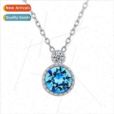 s925 silver necklace female simple collarbone chain ocean he