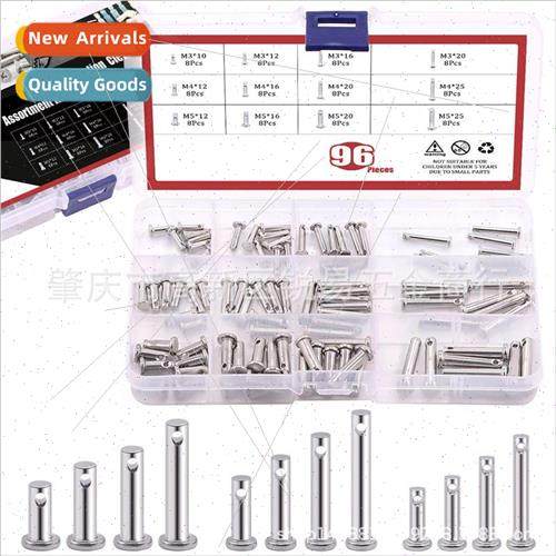 96pcs boxed M3M4M5 304 flat head pins wh holesFlat head pins