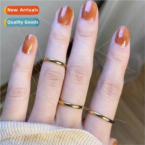 Sunset Vegetarian Ring Women Stainless Steel Gold Plated Fin