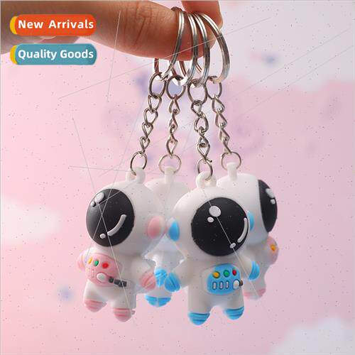 Astronaut keychain cartoon silicone spaceman car key chain c